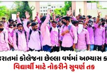 a job opportunity for a student studying in the last year of college in gujarat - Trishul News Gujarati