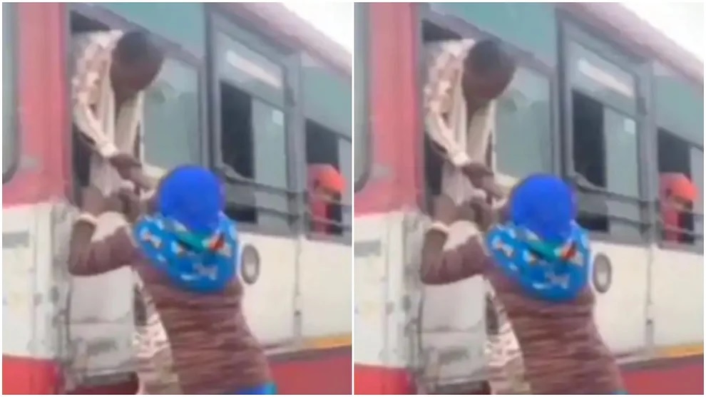 The couple made a unique effort to get a seat in the bus after watching the video the user said you are so wonderful brother.1 - Trishul News Gujarati viral, viral video, જુગાડ, વિડીયો