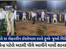 cm bhupendra patel plays cricket surat video viral trishulnews - Trishul News Gujarati