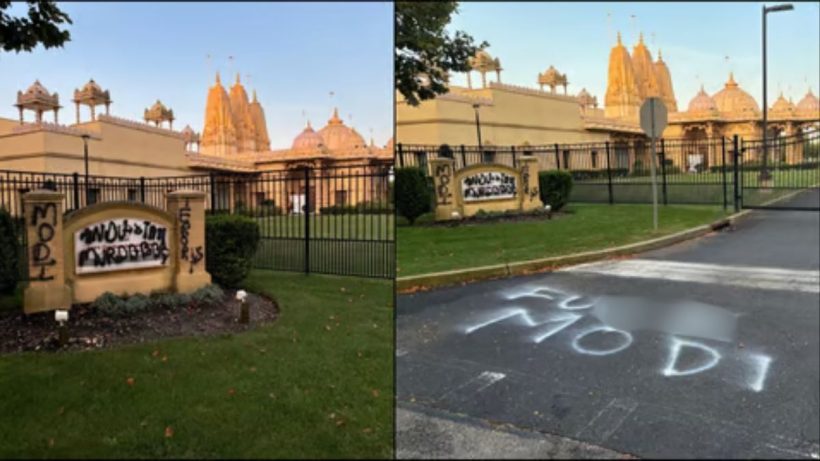 vandalism of the BAPS Swaminarayan Temple in Melville New York