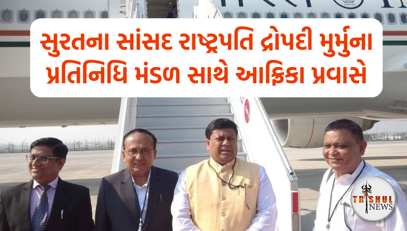 surat mp mukesh dalal africa tour with president of india